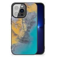 iPhone 13 Pro Marmeren Print Telefoonhoesje Marble Blue Gold