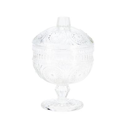 Excellent Houseware Bonbonniere met deksel - transparant deco glas - 10 x 15 cm - snoeppot Excellent Houseware Bonbonniere met deksel - transparant deco glas - 10 x 15 cm - snoeppot