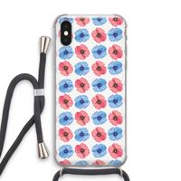 Klaproosjes: iPhone X Transparant Hoesje met koord