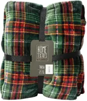 Decoris plaid ruit 150x200cm groen
