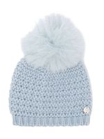 Paz Rodriguez pompom knitted beanie - Bleu