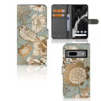 Hoesje voor Google Pixel 7 Vintage Bird Flowers - thumbnail