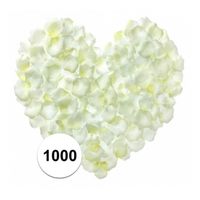Witte rozenblaadjes 1000 stuks   -