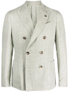 Lardini blazer chiné à boutonnière croisée - Vert