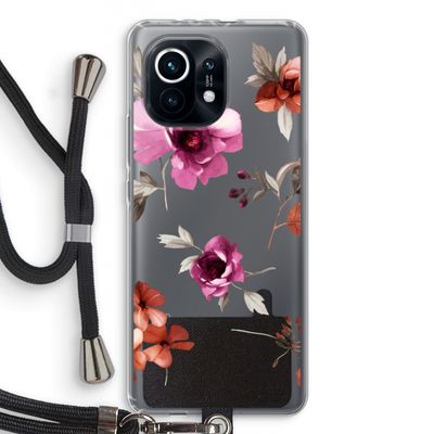 Geschilderde bloemen: Xiaomi Mi 11 Transparant Hoesje met koord