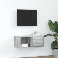 TV-meubel 60x31x25,5 cm bewerkt hout grijs sonoma eikenkleurig