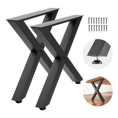 VEVOR Tafelpoten, Set van 2, 790x750 mm, X-vormige tafelvoet, Draagvermogen 1000 kg, Tafelpoten van koolstofstaal, Meubelvoeten, Tafelonderstel, Tafelpoten voor bureaus, salontafels, eettafels, Zwart