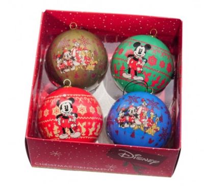 Box kerstbal plc d7.5cm mickey 4st - Kurt s adler
