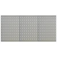 VidaXL Gaatjespaneel wandgemonteerd 3 st 40x58 cm staal