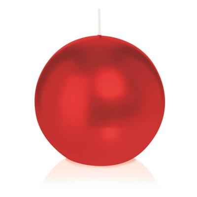 Trend Candles Bolkaars glad - rood - 8 cm - 25 branduren - ronde kaarsen