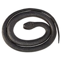 Rubberen speelgoed zwarte mamba slang - rubber - 117 cm - thumbnail