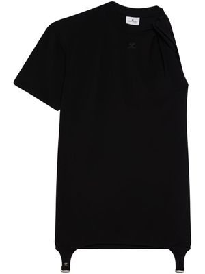 Courrèges robe courte à coupe asymétrique - Noir