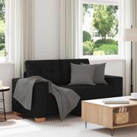 Loveseat bank 120 cm stof zwart Loveseat bank 120 cm stof zwart