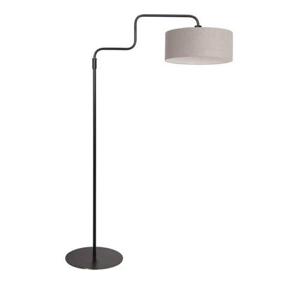 Steinhauer VloerlampBloeba zwart met grijze kap - 4163ZW