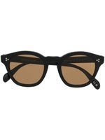 Oliver Peoples lunettes de soleil Lewen à monture ronde - Marron