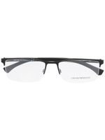 Emporio Armani lunettes de vue à monture rectangulaire - Noir - thumbnail