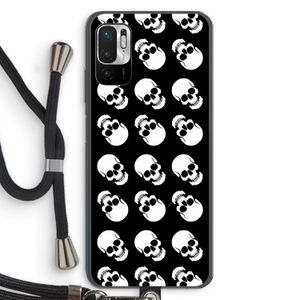 Musketon Skulls: Xiaomi Redmi Note 10 5G Transparant Hoesje met koord