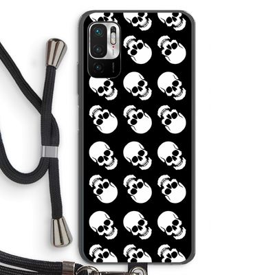 Musketon Skulls: Xiaomi Redmi Note 10 5G Transparant Hoesje met koord