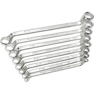 Brüder Mannesmann M 140-08 DIN Dubbele ringsleutelset 8-delig Sleutelbreedte (metrisch) 6 - 22 mm