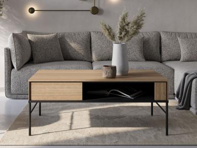 Rechthoekige salontafel VIDDO linea eik Rechthoekige salontafel VIDDO linea eik