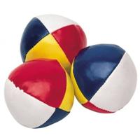 Jongleerbal - 3x - gekleurd - 6,5 cm - sport en spel ballen - circus artiest