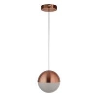 Searchlight 1-lichts hanglamp Marbles roodkoper 5881CU