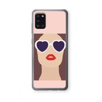 Red lips: Samsung Galaxy A31 Transparant Hoesje