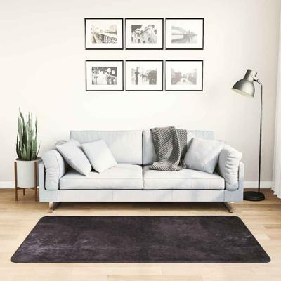 VidaXL Vloerkleed wasbaar anti-slip 80x150 cm antracietkleurig