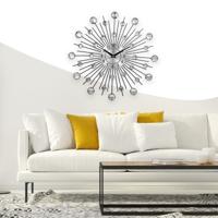 Creatieve muur klok Crystal Silver smeedijzeren muur klok persoonlijkheid kunst decoratie woonkamer slaapkamer klok