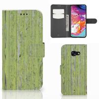Samsung Galaxy A70 | Book Style Case | Green Wood
