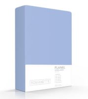 Romanette Romanette flanel hoeslaken Licht blauw 180x220