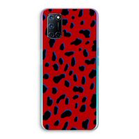 Red Leopard: Oppo A52 Transparant Hoesje