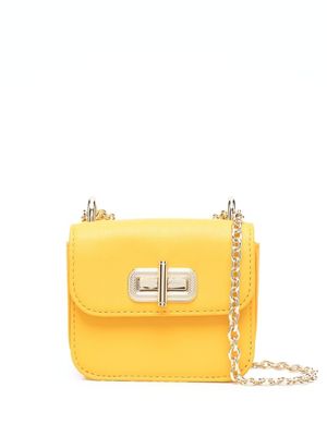Tommy Hilfiger sac à bandoulière en cuir à détail en chaine - Jaune