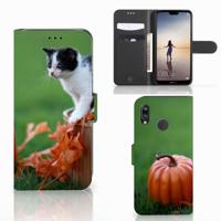 Huawei P20 Lite | Telefoonhoesje | Met pasjeshouder | Kitten Huawei P20 Lite | Telefoonhoesje | Met pasjeshouder | Kitten