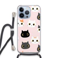 Katten: iPhone 13 Pro Transparant Hoesje met koord