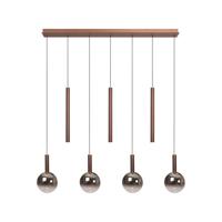 Lucide JASMINE - Hanglamp - LED Dimb. - CCT - 7x4W 2200K/3300K - Geschikt voor vide en hoge plafonds - Koper | Premium