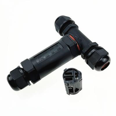 XY25 IP68 waterdichte 3-pins T-type kabel connector