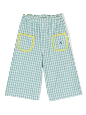 Bobo Choses pantalon ample à carreaux vichy - Bleu