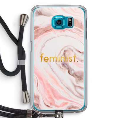 Feminist: Samsung Galaxy S6 Transparant Hoesje met koord