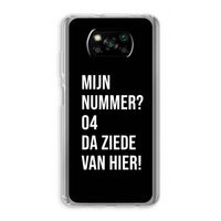 Da ziede van hier - Zwart: Xiaomi Poco X3 Pro Transparant Hoesje