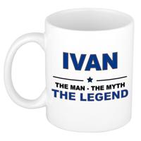 Ivan cadeau mok - man myth legend - naam koffiemok - 300 ml - collega - vaderdag