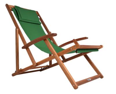 Ligstoel Groen Acaciahout 94x60x94cm