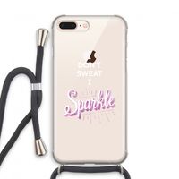 Sparkle quote: iPhone 8 Plus Transparant Hoesje met koord