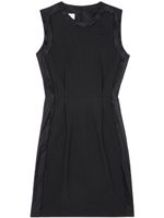 MM6 Maison Margiela robe-chemise sans manches à fines rayures - Noir