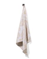 HEMA Theedoek 65x65 Katoen Bladeren Beige (zand)