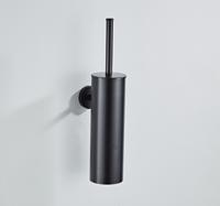 Saniclear Nero toiletborstel met wandhouder mat zwart - thumbnail