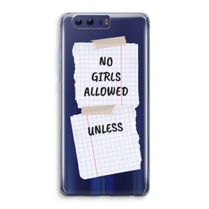 No Girls Allowed Unless: Honor 9 Transparant Hoesje