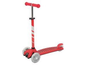 Playtive Kinderstep met LED-wielen (Driewielstep, rood)