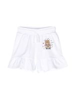 Moschino Kids short Teddy Bear à volants - Blanc - thumbnail