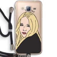 Mary Kate: Samsung Galaxy J3 (2016) Transparant Hoesje met koord